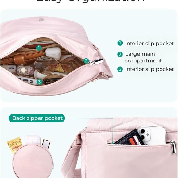 Crossbody Bags for Women, Quilted Puffer Shoulder Bag, Handbag Small Purses for - Picture 5 of 6